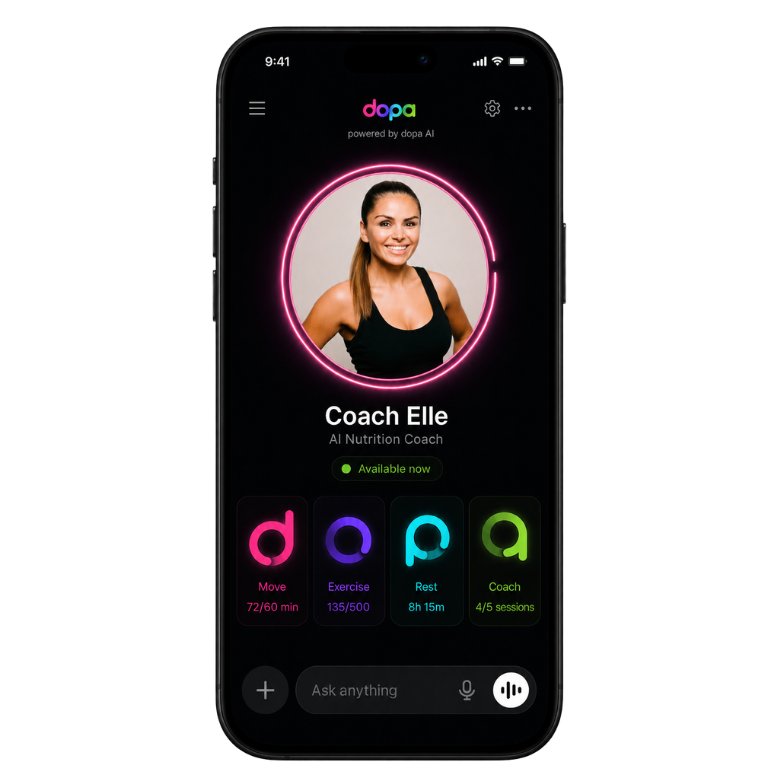 Coach Elle inside the Dopa app